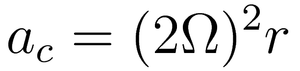 a_c = (2\Omega)^2r