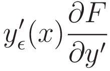 y_{\epsilon}^\prime(x) \frac{\partial F}{\partial y'} \right)